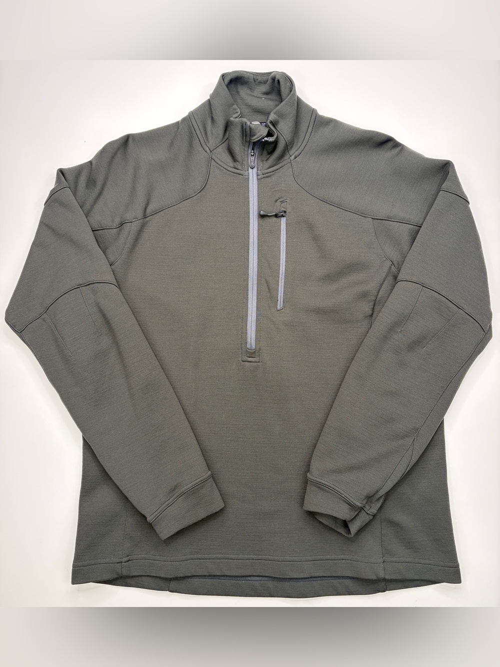Men's Smartwool PhD HyFi Half-Zip Pullover Olive Green EUC Medium M